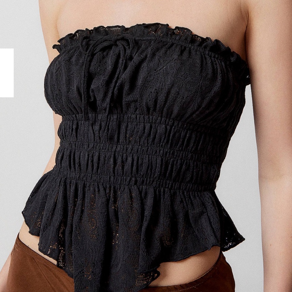 Out From under Amie Ruched Lace Bandeau Top